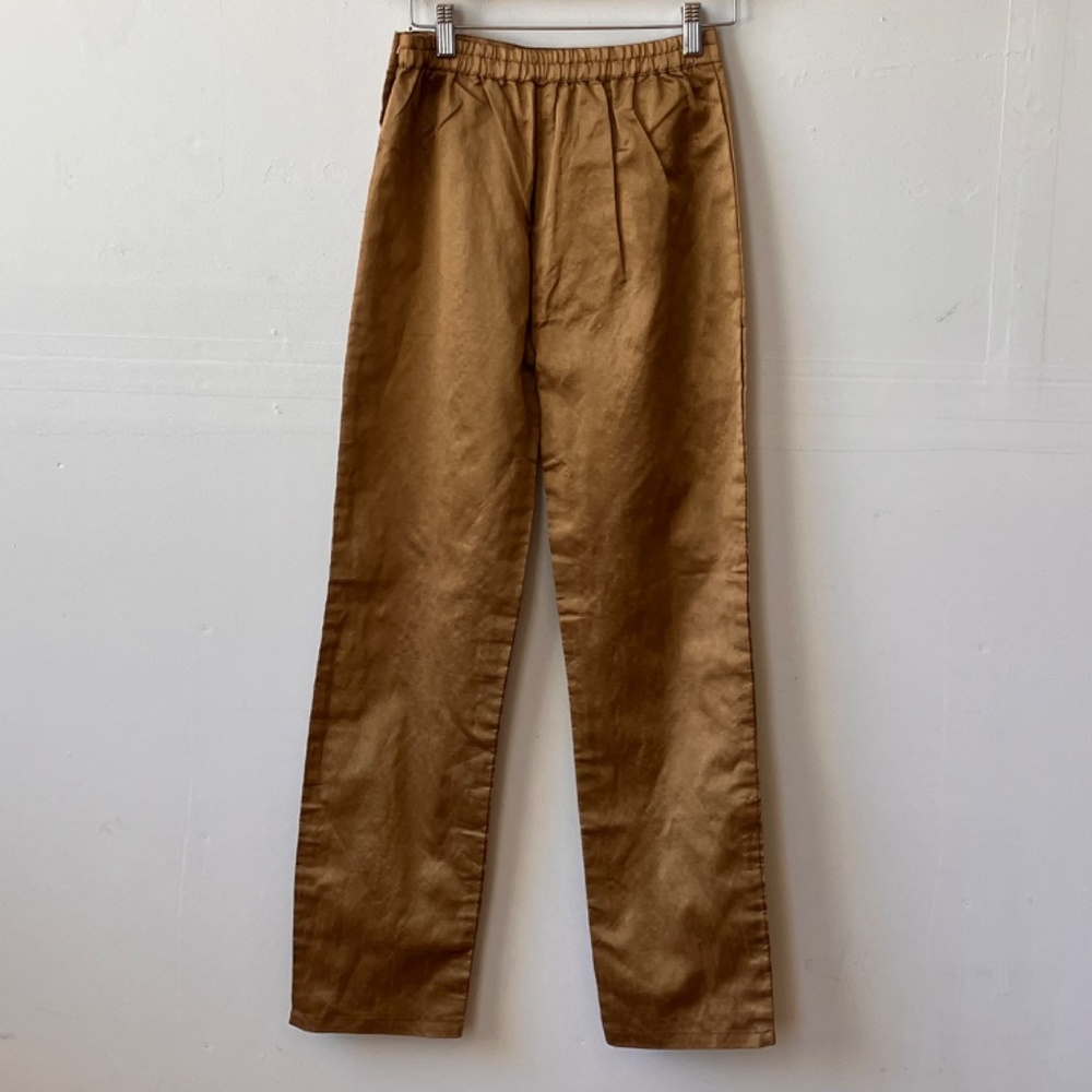 Gold, straight, leg pants - Picture 2 of 6